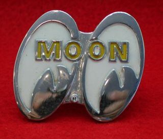 Moon Spped Equipment Mooneyes Logo Chrome Grill Badge - Hot Rod,  Rat Rod