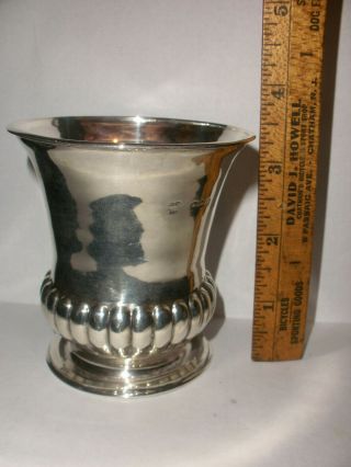 Antique 1918 English London Goldsmiths silversmiths co Sterling Silver cup vase 2
