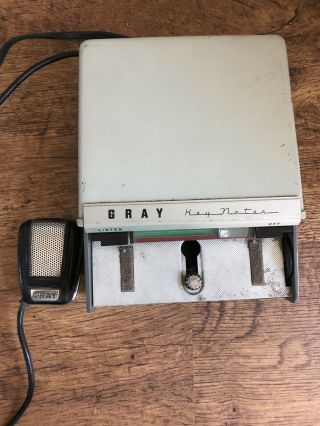 Antique Vintage Gray Audograph Transcriber Machine Keynoter Key Noted Model T - 7
