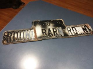 Vintage Authentic Pressed Steel Highway Country Barn Road Sign 36 " Long