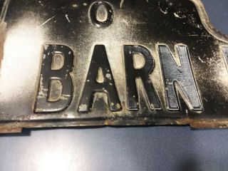 Vintage Authentic Pressed Steel Highway Country Barn Road Sign 36 
