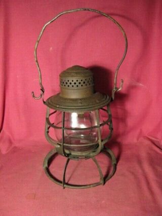 1889 Armspear Manufacturing Co Railroad Lantern W Clear 5 3/8 " Globe