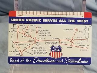 Vintage Advertising Pocket Wallet Calendar Card: 1959 Union Pacific Railroad