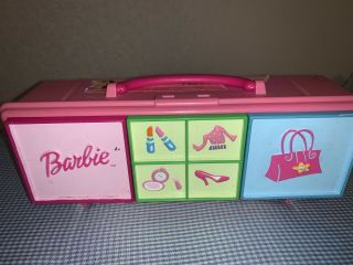 1999 Vtg Barbie Doll Accessories Carrying Case W/ Handle Drawers Tara Mattel 9 "