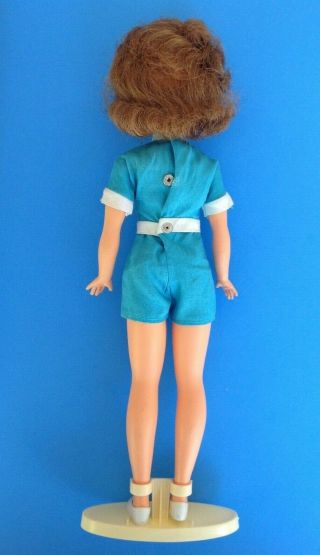 Vintage TAMMY DOLL REDHEAD w/Box,  Stand,  Blue Playsuit & White Sneakers 3