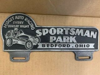 License Topper - Midget Auto Racing - Bedford Ohio
