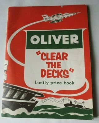 1956 Oliver Outboard Boat Motor " Clear The Decks " Family Prize Book
