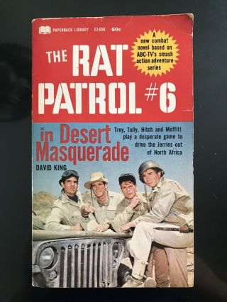 Vtg Paperback Rat Patrol Tv Tie - In 6 Desert Masquerade David King War 1st Print
