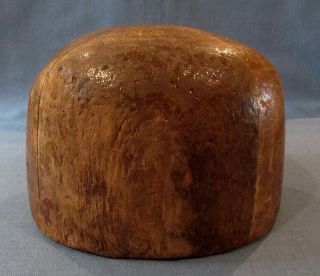 Antique Wood Block Hat Head Mold Old Millinery Form - M.  A.  Cumming & Co - N.  Y.