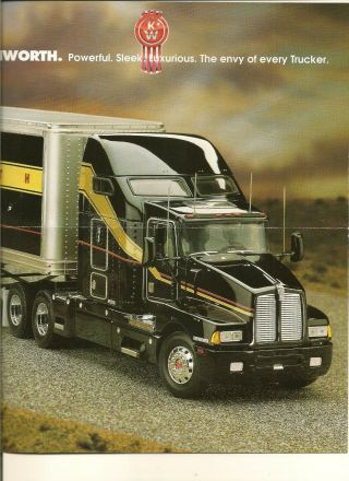 No Truck - Franklin Paperwork Only Kenworth T600 Tractor Trailer Black/gold 1/32