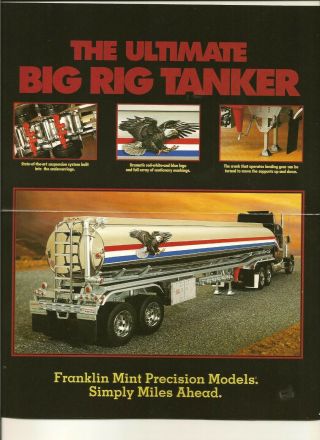 No Truck - Franklin Paperwork Only Peterbilt Big Rig Tanker Red/white/blue/ 1/32