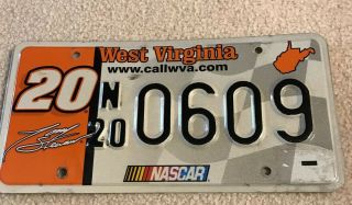 West Virginia Nascar Tony Stewart License Plate - Wv