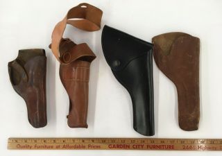 Two Vintage Red Head Holster And Two Other Holsters