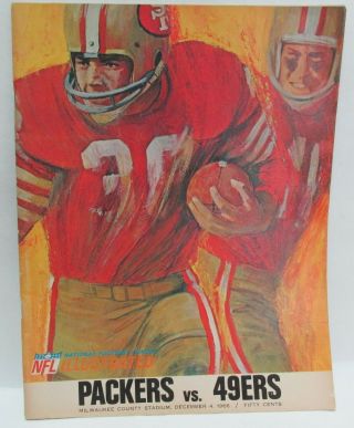 Vintage Dec.  4,  1966 Green Bay Packers Vs San Francisco 49ers Game Program