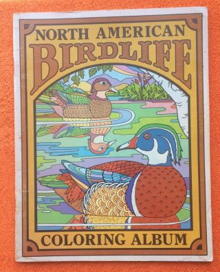 2 Vintage North American Birdlife Wild Flow Coloring Album Books Troubador Press 2