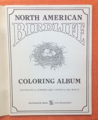 2 Vintage North American Birdlife Wild Flow Coloring Album Books Troubador Press 3
