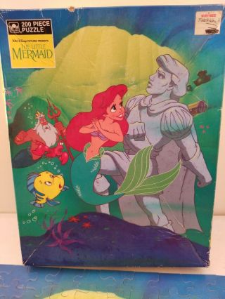 Vintage Golden Disney The Little Mermaid 200 Piece Puzzle complete 3