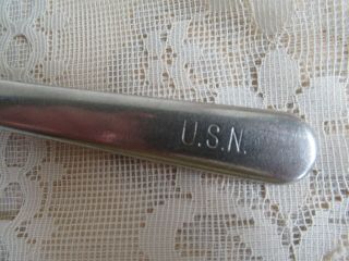 Vintage US Navy Stainless Steel Silverware Fork 1950 ' s Modernaire 1 Flatware 2