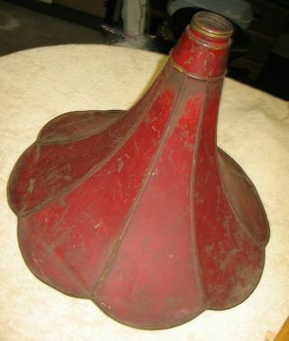 Antique Phonograph Gramophone Red Metal Horn Stock Part B