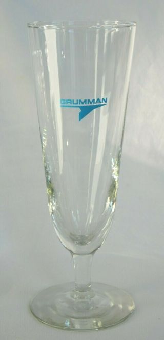 Vintage Grumman glass pilsener beer goblets,  set of 5,  8.  25 