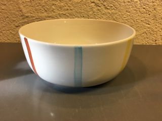 Vintage De Sphinx Parafeu Holland Rainbow Stripe Mixing Bowl 8.  5” Mid Century 3
