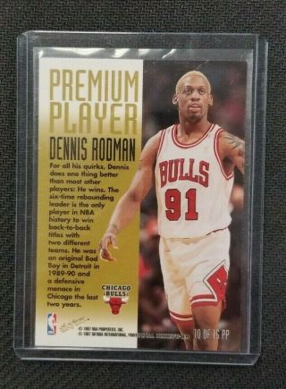DENNIS RODMAN 1997 - 98 Skybox Premium Premium Player Insert Card 10 2