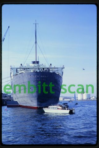 Slide,  Cunard Line Ocean Liner Rms Queen Mary At Long Beach Ca,  1968