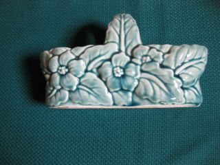 Vintage Mccoy Art Pottery Aqua Blue Planter - 688 Usa - Floral Design