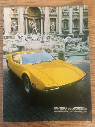 Vintage De Tomaso Pantera Sales Brochure