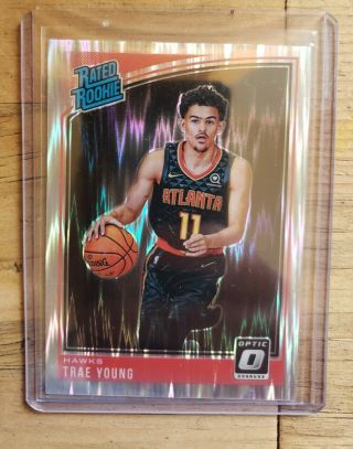 2018 Donruss Optic Shock Trae Young Rookie Rc 198,