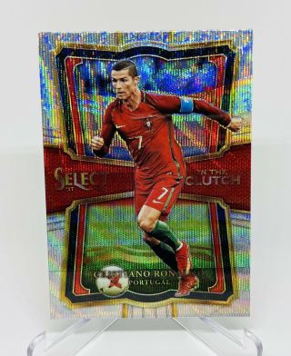2017 - 18 Panini Select Cristiano Ronaldo In The Clutch Insert Card Portugal