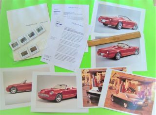 2001 Ford T - Bird Roadster & " 49 " Concept Cars Press Kit Color Slides Photos