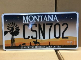 Supporting Montana Agriculture License Plate