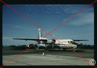 486 - 35mm Kodachrome Aircraft Slide - Wesat Coast Airlines Fairchild F - 27 N2720