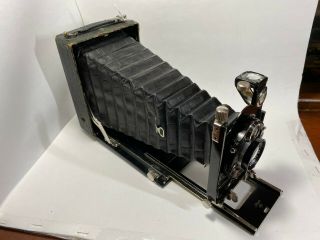 Antique Ihagee Folding Plate Camera With Carl Zeiss Jena Lens -