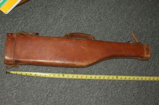 Vintage Antique Vintage Leather Hard Double Barrel Shot Gun Case