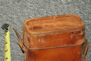 Vintage Antique Vintage Leather Hard Double Barrel Shot Gun Case 2