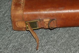 Vintage Antique Vintage Leather Hard Double Barrel Shot Gun Case 3