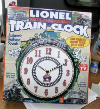 Lionel Train Clock 100th Anniversary Nos