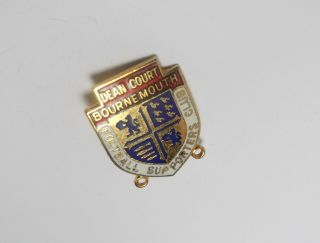 Bournemouth Fc - Vintage Enamel Supporters Club Badge,  Gladman & Norman
