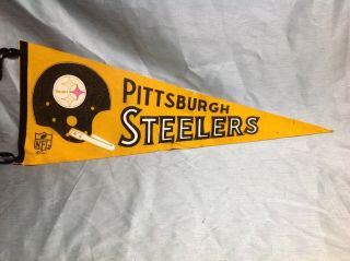 Vintage Pittsburg Football Steelers 1967 Full Size 12 " × 30 " Pennant Banner Nfl