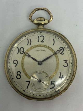 Running Antique E Howard Company 17 Jewel Open Face Pocket Watch 1917