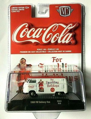M2 Machines Coca Cola 1960 VW Delivery Van Red and White 1:64 Scale 2