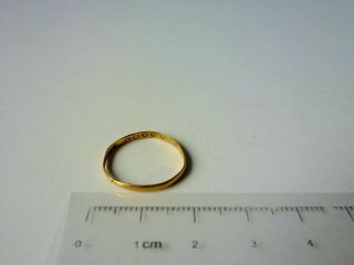 Fine Antique Early Victorian 22ct Gold Wedding Band Ring,  161 Years Old
