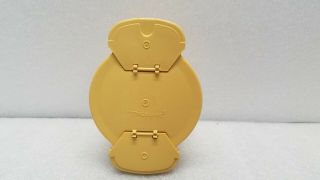Vintage Tupperware Gold Sugar Bowl Container With Flip Tops 577 - 10 2