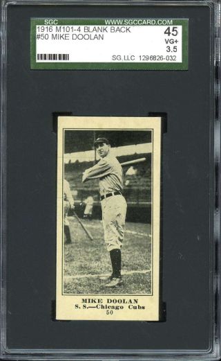 1916 M101 - 4 Sporting News 50 Mike Doolan Sgc 3.  5 Cubs Cg3489