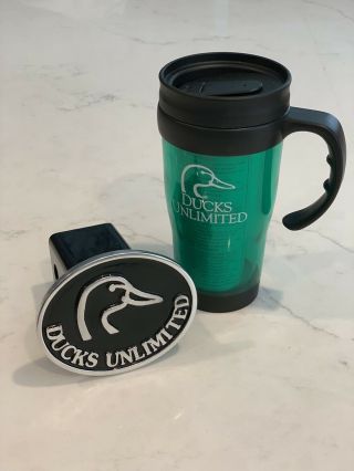 Ducks Unlimited Metal Hitch Cover And Travel Mug