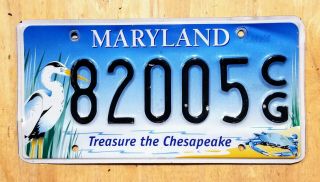 Maryland License Plate Wildlife Graphic Tag 82005 Treasure The Chesapeake