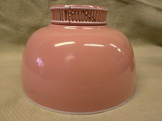 3096m Vtg Rose Pink Clip On Metal Shade For Standard Size Bulbs 3.  75 Tall A,  Con