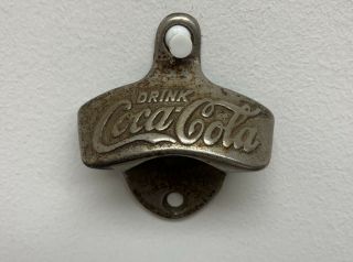 Vtg Starr X Coca Cola Bottle Opener Wall Mount Brown Co.  Newport News,  Va 1925